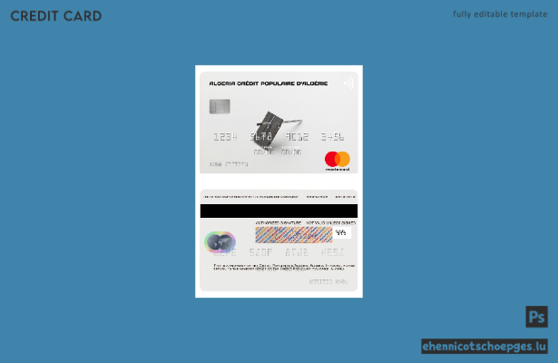 Beispielvorschau der Algeria Credit Populaire d'Algérie Mastercard